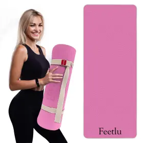 S01001-4 FEETLU Slip Exercise Mat Yoga Pilates Floor Workouts