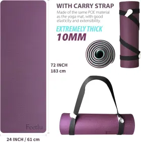 S01004-2 FEETLU Yoga Mat Strap Skid Dual Workout #2