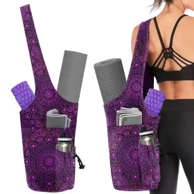 YOGA-08 FEIJIATI Mandala Printed Mat Bag Women Pocket Zipper