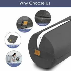 618528176604 FELIZMAX Buckwheat Bolster Yoga Supportive #3