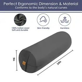 648564041116 FELIZMAX Buckwheat Bolster Yoga Supportive Light #3