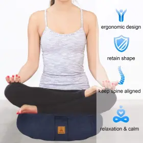 Round FELIZMAX Zafu Meditation Cushion Zabuton Pillow Yoga #2