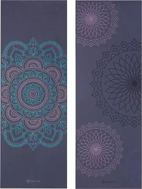 0018713643049 GAIAM Yoga Mat Print Reversible Slip Exercise #2