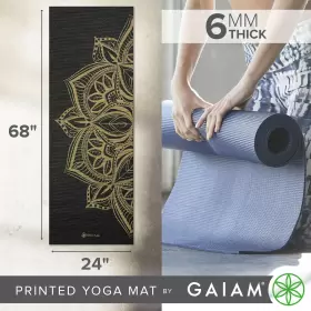 05-63281 GAIAM Yoga Mat Print Slip Exercise Fitness #3