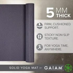 05-63622 GAIAM Yoga Mat Solid Slip Exercise Fitness #2