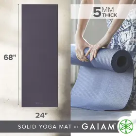 05-63622 GAIAM Yoga Mat Solid Slip Exercise Fitness #3