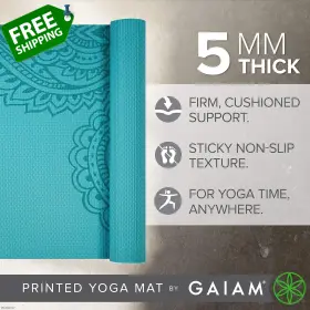 05-64037 GAIAM Yoga Mat Print Slip Exercise Fitness #2