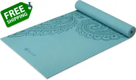 05-64037 GAIAM Yoga Mat Print Slip Exercise Fitness