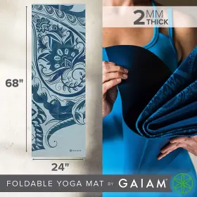 445039856878 GAIAM Yoga Mat Folding Travel Fitness Exercise #2