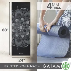 711181913323 GAIAM Print Yoga Mat Slip Exercise Fitness Pil #3