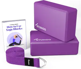 445027538502 FITNESS Yoga Blocks Pack Strap Descriptive Book