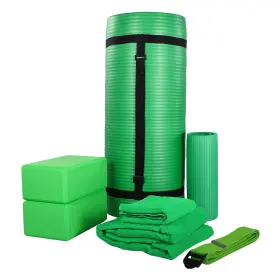 SP1INYK-01GR FITNESS Yoga Set Mat Stretch Strap Knee Pad