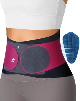 Fitomo Br8b 0.5mm Ultra Thin Back Brace With 3d Lumbar Pad Seamless Yoga Fabric Lightwe