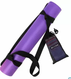 Fiton 832287 Fitness Gym 70 Inch X 24 Exercise Mat Purple With Resistance Bands