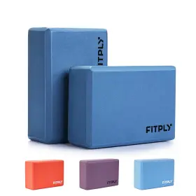 724087570057 FITPLY Yoga Blocks Pack Nonslip Brick Foam Set