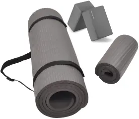 Plusyb-gy FITVIDS Exercise Yoga Mat Knee Pad Blocks