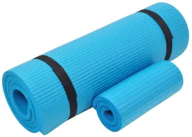 Plus-bl FITVIDS High Density Anti Tear Exercise Yoga Mat Knee