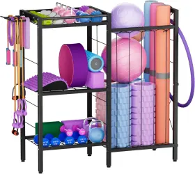 744759236609 FIWITHY Tiers Dumbbells Yoga Mat Storage Rack