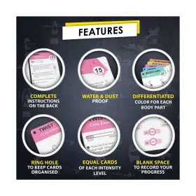 Barcards FLEXIES Pilates Bar Workout Cards Exercise Stick Pos #3