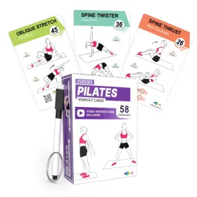 198715997620 FLEXIES Pilates Workout Cards Exercise Mat