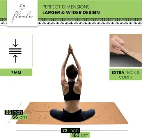 B09T78Y1X5 FLOELE Eco Yoga Mat Exercise #3