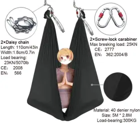 723849109160 FOSER Aerial Yoga Hammock Swing Set #2