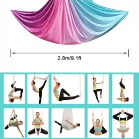 723849109160 FOSER Aerial Yoga Hammock Swing Set #3