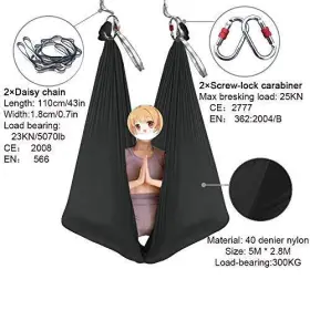 723849109177 FOSER Aerial Yoga Hammock Swing Set Gradient #3