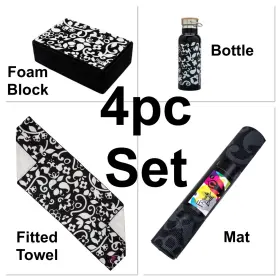 F-BLK-014-29-WP-01 FRENCH BULL Yoga Set Mat Towel Block Water