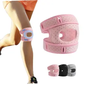 Funpkin Fm021-p Pink Patella Knee Strap For Women And Men - Brace Pad With Open 3
