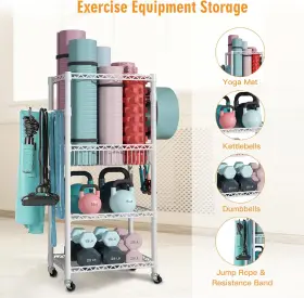 711181098389 FUTASSI Gym Storage Workout Organizer Wheels #3