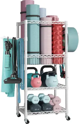 711181098389 FUTASSI Gym Storage Workout Organizer Wheels