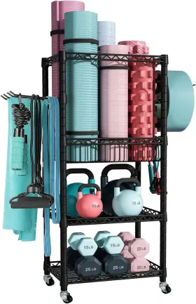 USP0004B FUTASSI Gym Storage Tiers Workout Organizer Wheels