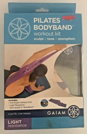 018713518392 GAIAM Pilates Workout Dvd Bodyband Light Kit