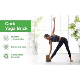 018713522924 GAIAM Natural Cork Yoga Brick Grip Rounded Edges #3