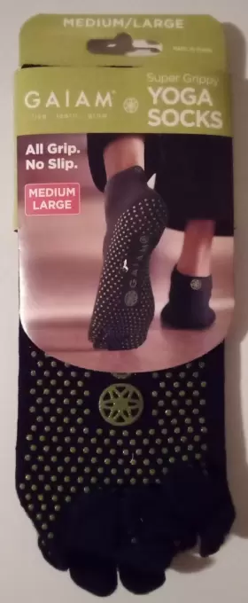 018713589132 GAIAM Yoga Socks Grippy Slip Pilates Fitness