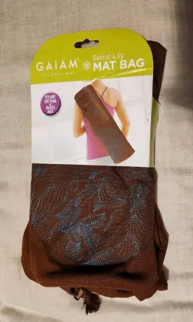 018713593443 GAIAM Forrest Ocean Canvas Cargo Pocket Yoga Mat
