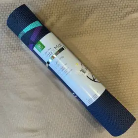 018713624338 GAIAM Yoga Mat Cushion Slip Lily Shadows Print