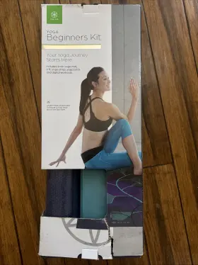 018713626325 GAIAM Beginners Yoga Starter Set Mat Block Strap