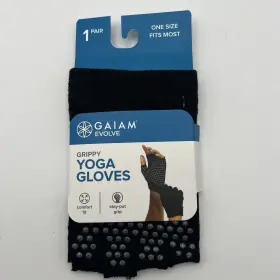 018713628220 GAIAM Evolve Grippy Yoga Gloves Fingerless