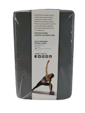 018713628350 GAIAM Evolve Foam Yoga Block Deepen Stretch #3