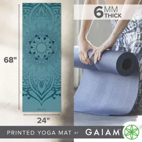 018713628930 GAIAM Yoga Mat Print Slip Exercise Fitness #2