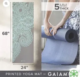 018713640659 GAIAM Grippy Yoga Mat Towel Mandala Flower #2
