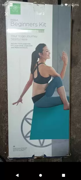 018713643902 GAIAM Beginners Yoga Starter Set Mat Block Strap