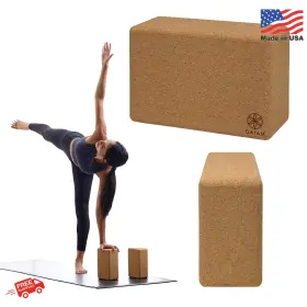 Gaiam 018713667717 Yoga Block - Supportive Latex-free Eva Foam Soft Non-slip Surface With B