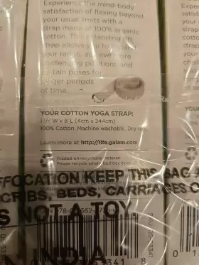 029956112490 GAIAM Yoga Strap Natural Deepen Stretch Pack #3