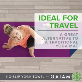 05-61837 GAIAM Slip Yoga Mat Towel Grape #2