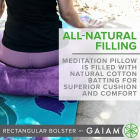 05-62334 GAIAM Yoga Bolster Meditation Pillow Cushion Sitti #2