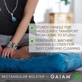 05-62334 GAIAM Yoga Bolster Meditation Pillow Cushion Sitti #3