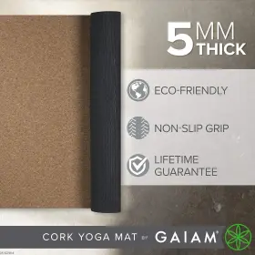 05-62904 GAIAM Yoga Mat Cork Great Pilates Thi #2